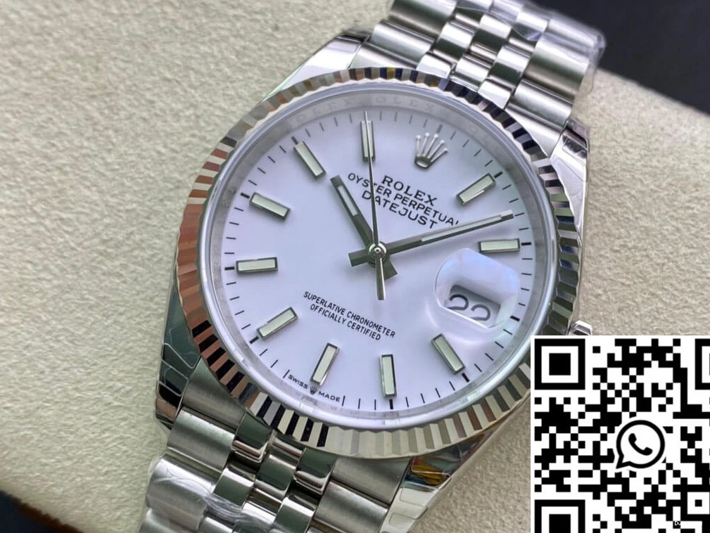 Factory Stainless Steel White Dial EW 36MM Rolex Datejust 0303